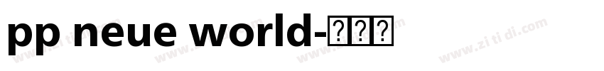 pp neue world字体转换